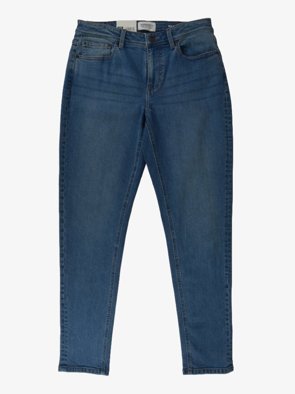 Member's Selection Women's Jeans, Mid Rise, Slim Straight, Blue, 8